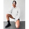 imageATHMILE Oversized Hoodies for Women Fashion V Neck Pullover Sweatshirts with Thumb Hole Y2k Clothes Fall Outfits 2025White