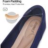 imageATHMILE Pointed Toe Flats for Women UltraComfortable Knit Ballet Flats Shoes for Women with Memory Foam ampamp Padding Machine Washable Womens Flats for Work Office Casual WeddingBlue