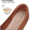 imageATHMILE Pointed Toe Flats for Women UltraComfortable Knit Ballet Flats Shoes for Women with Memory Foam ampamp Padding Machine Washable Womens Flats for Work Office Casual WeddingBrown