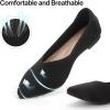 imageATHMILE Pointed Toe Flats for Women UltraComfortable Knit Ballet Flats Shoes for Women with Memory Foam ampamp Padding Machine Washable Womens Flats for Work Office Casual WeddingBlack