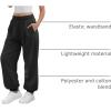 imageATHMILE Sweatpants Women Baggy Lounge Pants Workout Gym Active High Waisted Comfy Joggers for Women Fall Clothes 2025Black