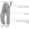 imageATHMILE Sweatpants Women Baggy Lounge Pants Workout Gym Active High Waisted Comfy Joggers for Women Fall Clothes 2025Grey