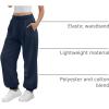 imageATHMILE Sweatpants Women Baggy Lounge Pants Workout Gym Active High Waisted Comfy Joggers for Women Fall Clothes 2025Navy Blue