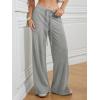 imageATHMILE Sweatpants Women Fall Outfits Wide Leg Baggy Pants HighWaisted Drawstring Sweat Pants Fashion Joggers with PocketGrey