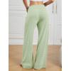 imageATHMILE Sweatpants Women Fall Outfits Wide Leg Baggy Pants HighWaisted Drawstring Sweat Pants Fashion Joggers with PocketMint Green