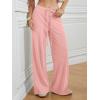 imageATHMILE Sweatpants Women Fall Outfits Wide Leg Baggy Pants HighWaisted Drawstring Sweat Pants Fashion Joggers with PocketPink