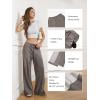 imageATHMILE Sweatpants Women Fall Outfits Wide Leg Baggy Pants HighWaisted Drawstring Sweat Pants Fashion Joggers with PocketTaupe