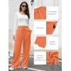 imageATHMILE Track Pants Women Sweatpants Wide Leg Straight Drawstring Teen Girl Fall Jogging Soft Lounge Athletic Pajama JoggersOrange