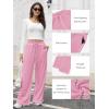 imageATHMILE Track Pants Women Sweatpants Wide Leg Straight Drawstring Teen Girl Fall Jogging Soft Lounge Athletic Pajama JoggersPink