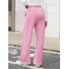imageATHMILE Track Pants Women Sweatpants Wide Leg Straight Drawstring Teen Girl Fall Jogging Soft Lounge Athletic Pajama JoggersPink
