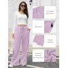 imageATHMILE Track Pants Women Sweatpants Wide Leg Straight Drawstring Teen Girl Fall Jogging Soft Lounge Athletic Pajama JoggersPurple