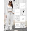 imageATHMILE Track Pants Women Sweatpants Wide Leg Straight Drawstring Teen Girl Fall Jogging Soft Lounge Athletic Pajama JoggersWhite