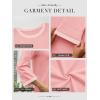 imageATHMILE Womens 34 Length Sleeve Tops Dressy Casual Striped Crew Neck Fall T Shirts Spring Blouse Summer TunicsLight Pink