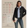imageATHMILE Womens Cardigan Sweaters Casual Long Sleeve Button Down Crewneck Casual Knit Cropped Fall Winter Jackets ClothesBlack