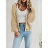 imageATHMILE Womens Chunky Cardigan Sweaters Long Sleeve Button Loose Short Outerwear Coats Open Front Fall ClothesApricot