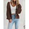 imageATHMILE Womens Chunky Cardigan Sweaters Long Sleeve Button Loose Short Outerwear Coats Open Front Fall ClothesChocolate Brown