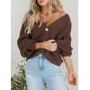 imageATHMILE Womens Chunky Cardigan Sweaters Long Sleeve Button Loose Short Outerwear Coats Open Front Fall ClothesChocolate Brown