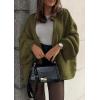 imageATHMILE Womens Fall Oversized Cardigan Sweaters Long Lantern Sleeve Knit Open Front Lightweight Winter Fashion Clothes 2025Army Green