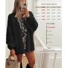 imageATHMILE Womens Fall Oversized Cardigan Sweaters Long Lantern Sleeve Knit Open Front Lightweight Winter Fashion Clothes 2025Black
