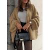 imageATHMILE Womens Fall Oversized Cardigan Sweaters Long Lantern Sleeve Knit Open Front Lightweight Winter Fashion Clothes 2025Camel
