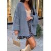 imageATHMILE Womens Fall Oversized Cardigan Sweaters Long Lantern Sleeve Knit Open Front Lightweight Winter Fashion Clothes 2025Haze Blue