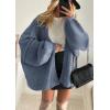 imageATHMILE Womens Fall Oversized Cardigan Sweaters Long Lantern Sleeve Knit Open Front Lightweight Winter Fashion Clothes 2025Haze Blue