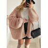 imageATHMILE Womens Fall Oversized Cardigan Sweaters Long Lantern Sleeve Knit Open Front Lightweight Winter Fashion Clothes 2025Light Pink