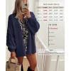 imageATHMILE Womens Fall Oversized Cardigan Sweaters Long Lantern Sleeve Knit Open Front Lightweight Winter Fashion Clothes 2025Navy Blue