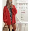 imageATHMILE Womens Fall Oversized Cardigan Sweaters Long Lantern Sleeve Knit Open Front Lightweight Winter Fashion Clothes 2025Red