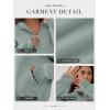 imageATHMILE Womens Hoodies Long Sleeve Fleece Quarter Zip Pullover Workout Oversized Sweatshirt Fall Winter Crop Jacket Tops 2025Greygreen