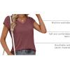 imageATHMILE Womens Summer Tops V Neck Cap Sleeve Tshirts Casual Cute T Shirts Fashion Clothes Vintage Basics TeeWine Red
