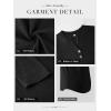 imageATHMILE Womens Tops 34 Length Sleeve Button Down Henley Shirts Business Casual Outfits Fashion BlousesBlack