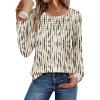 imageATHMILE Long Sleeve Shirts for Women Fall Fashion Tops 2025 Dressy Casual Blouses Trendy Pleated Tunic OutfitsBeige Black