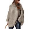 imageATHMILE Oversized Chunky Sweaters for Women Fall Turtleneck Long Sleeve Knit Pullover Tops 2025 Winter Fashion ClothesKhaki