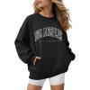 imageATHMILE Oversized Sweatshirt for Women Fall Fashion Long Sleeve Hoodies Fleece Pullover Tops Y2K Clothes with Side PocketsLablack