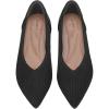 imageATHMILE Pointed Toe Flats for Women UltraComfortable Knit Ballet Flats Shoes for Women with Memory Foam ampamp Padding Machine Washable Womens Flats for Work Office Casual WeddingBlack