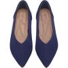 imageATHMILE Pointed Toe Flats for Women UltraComfortable Knit Ballet Flats Shoes for Women with Memory Foam ampamp Padding Machine Washable Womens Flats for Work Office Casual WeddingBlue