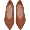 imageATHMILE Pointed Toe Flats for Women UltraComfortable Knit Ballet Flats Shoes for Women with Memory Foam ampamp Padding Machine Washable Womens Flats for Work Office Casual WeddingBrown