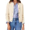 imageATHMILE Womens Cardigan Sweaters Casual Long Sleeve Button Down Crewneck Casual Knit Cropped Fall Winter Jackets ClothesBeige