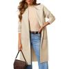 imageATHMILE Womens Fall Sweater Open Front Knit Lightweight Cardigan Casual Long Coatigan Lady Jacket Coat Winter Outerwear 2025Beige