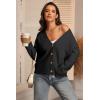 imageATHMILE Oversized Cardigan Sweaters for Women Lightweight Button VNeck Casual Open Front Knit Fall Outfits 2026Black
