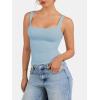 imageATHMILE Tank Top for Women Spring Summer Square Neck Sleeveless Double Lined Basic Going Out TopLight Blue
