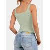 imageATHMILE Tank Top for Women Spring Summer Square Neck Sleeveless Double Lined Basic Going Out TopLight Green