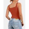 imageATHMILE Tank Top for Women Spring Summer Square Neck Sleeveless Double Lined Basic Going Out TopOrange Red