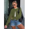 imageATHMILE Cropped Cardigan Sweaters for Women Lightweight Crop Knit Y2k Fall Outfits Fashion Clothes 2026Green