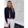 imageATHMILE Cropped Cardigan Sweaters for Women Lightweight Crop Knit Y2k Fall Outfits Fashion Clothes 2026Navy Blue
