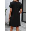 imageATHMILE Dresses for Women Casual Summer Boho Dress Short Sleeve Fashion Beach Vacation Clothes V Neck Date OutfitsBlack