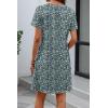 imageATHMILE Dresses for Women Casual Summer Boho Dress Short Sleeve Fashion Beach Vacation Clothes V Neck Date OutfitsBlue Floral