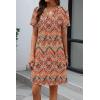 imageATHMILE Dresses for Women Casual Summer Boho Dress Short Sleeve Fashion Beach Vacation Clothes V Neck Date OutfitsBoho Printed