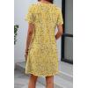 imageATHMILE Dresses for Women Casual Summer Boho Dress Short Sleeve Fashion Beach Vacation Clothes V Neck Date OutfitsYellow Floral